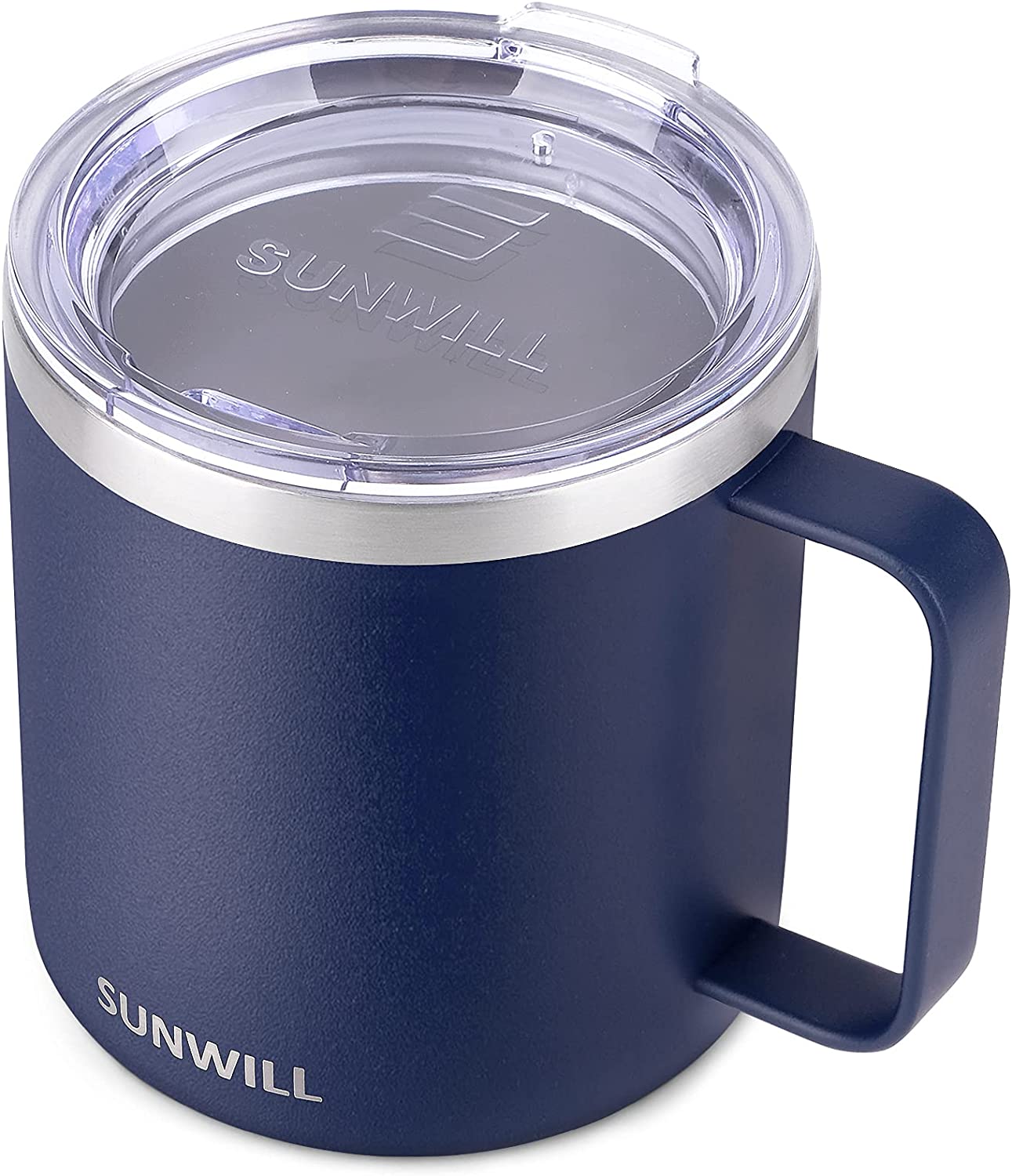 SUNWILL 14 oz Stainless Steel Vacuum Insulated Mug with Lid Handle Thermos  Coffe